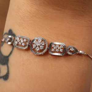 Moissanite Adjustable Chain Bracelet 925 Sterling Silver Plated Hip Hop Style Trendy Unisex Jewelry Daily Wear Birthday Gift - Product Image 4