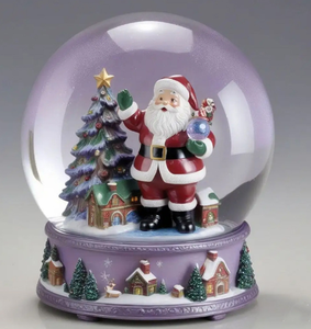 Caja de música artesanal de resina 2025 personalizada, decoración navideña, globo de nieve de Papá Noel personalizado - Product Image 5