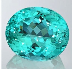 Tự Nhiên Paraiba Tourmaline Hình Bầu Dục Cắt Lỏng Đá Quý Neon Màu Xanh Glow Cao Cấp <span class=keywords><strong>AAA</strong></span> + - Product Image 1