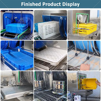 Machine de lavage rotative à pulvérisation pour paniers en plastique industriels ORME, machine de lavage pour bacs à poisson, lave-plateaux
