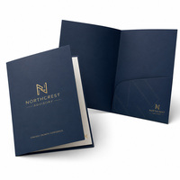 Carpeta de Presentación Ecológica con Grabado en Relieve, Impresa Personalizada, Tamaños A4 y A5, para Oficina, Empresa, Negocios, con Bolsillos y Logotipo