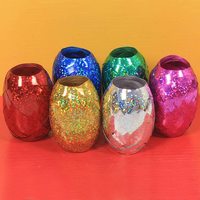 Ruban métallique brillant à rouler pour ballons, 50 mètres, emballage en chaîne, décoration artistique, pour mariage, fête d'anniversaire
