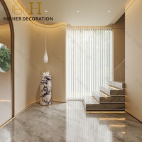 Comptoir de réception de salon de beauté haut de gamme avec vitrine LED en bois pour produits de maquillage