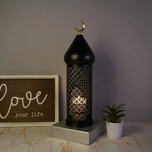 Lanterna Decorativa in Metallo Inciso per Festival Transfrontalieri, Candeliere, Lampada a Vento, Ornamento Regalo per Creare Atmosfera - Product Image 2