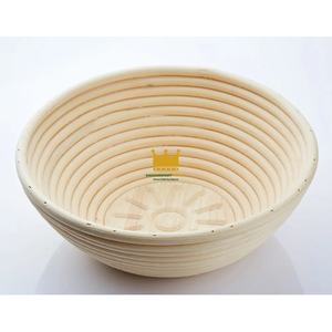Panier de levage ovale en rotin tressé à la main, écologique, compatible lave-vaisselle, avec couvercle en coton et lin pour la pâte à pain artisanale au levain - Product Image 2