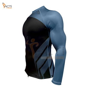 Protège-éruption à manches longues personnalisé en gros fabriqué en usine avec impression de logo meilleur design pour hommes - Product Image 2