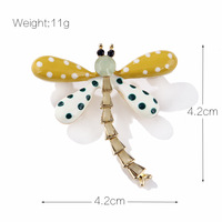 Broche libellule Broche insecte en émail pour femmes Épingle de revers unisexe Sacs à dos Badges Chapeaux Sacs Accessoires Fête Bijoux Cadeau