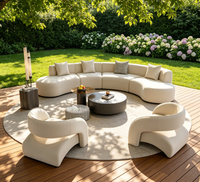 Ensemble de canapé-lit compressé avec housse en flanelle et éponge haute densité pour hôtel, bureau, zone de réception - Design moderne