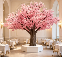 Arbre de cerisier blanc personnalisé, fleurs roses, violettes et bleues, arbre de mariage Sakura, centre de table pour la décoration