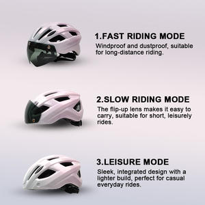 Casco de Ciclismo Ligero y Ventilado para Desplazamientos Urbanos, Ciclismo en Ciudad, Casco MTB, Protección y Comodidad, Casco de Bicicleta para Adultos <span class=keywords><strong>con</strong></span> Lente - Product Image 3