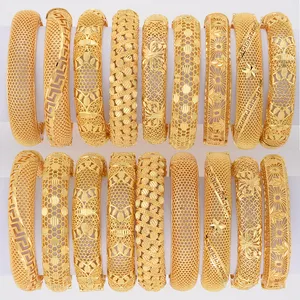 Jh 24k dubai pulseiras femininas, médio oriente, de ouro, etíope, arábia saudita, de malha, joias de casamento, presentes