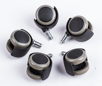 Roues universelles rotatives à 360° en PU, anti-enroulement, verrouillables, robustes, durables, silencieuses, respectueuses du sol, pour hôpital, salle de sport, salle de bain