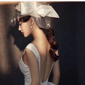 Sombrero de mujer con velo de jaula de pájaros para fiesta de boda Mariage Accessoirres Deco Pamelas Y Tocados Para Bodas - Product Image 5