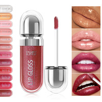 USHAS Brillant à Lèvres Scintillant Longue Durée Imperméable Tasse Anti-Transfert Gloss Nacré Rouge à Lèvres Liquide Marque Privée