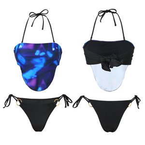 Cintres <span class=keywords><strong>de</strong></span> bikini push-up <span class=keywords><strong>de</strong></span> marque pour femmes, maillots <span class=keywords><strong>de</strong></span> <span class=keywords><strong>bain</strong></span> décontractés, vêtements <span class=keywords><strong>de</strong></span> plage deux pièces pour femmes - Product Image 3
