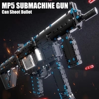 TGL T2035 Fusil Mitrailleur Militaire MP5 Gatling Arme Technique Briques Jouets pour Enfants Garçons Ensembles de Blocs de Construction