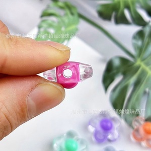 Transparent Flower Acrylic <b>Beads</b> With Inner Color For Jewelry Making DIY Accessories Plum Blossom Shape 12mm - Product Image 4