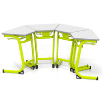 Nouveau bureau d'étude individuel ergonomique, écologique et durable en bois pour salle de classe, avec garantie de 5 ans