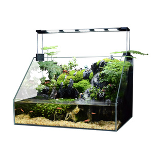 Acuario de Cristal Súper Blanco para Peces <span class=keywords><strong>Anfibios</strong></span>, Accesorios para Acuarios Domésticos con Fines Decorativos - Product Image 1