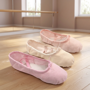 Chaussons de danse professionnels Baifa Danzo pour filles en toile souple avec doublure en coton et fourrure, pour yoga, à semelle plate, faible MOQ, OEM, ODM, DDP, haute qualité - Product Image 3