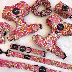 Atacado Pet Harnesses Custom Logo Poliéster Dog Harness Sets Luxo Ajustável Pet Dog Leash Harness Sets - Product Image 6