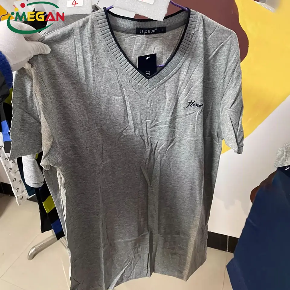 Camisetas para homens usadas de verão em fardos de roupas de segunda mão Megan Store rejeitam triptos