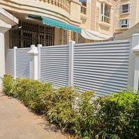 Clôture en aluminium à lames horizontales de style moderne, résistante aux UV, 6 pieds, pour la décoration des maisons et des jardins, installation complète