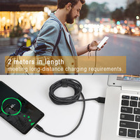 Factory Oem 1m 2m 3M Usb C Cable DE DATOS Nylon Tipo C Cable de carga rápida Placa de níquel 2,0 Usb a Tipo C Cable para teléfono móvil