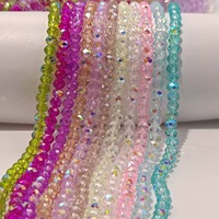 Perles de verre facettées multicolores de haute qualité, couleur AB, 4 mm, pour la fabrication de bijoux