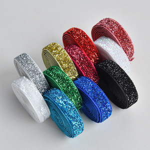 Pita Beludru Tenun Nilon Metalik Berkilau Emas Perak Merah 3/4" 100Y untuk Aksesoris Pakaian Panggung, Pengiriman Pabrik - Product Image 6