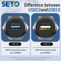 Conector USB Tipo A y C 2.0/3.0 Personalizado, Cable de Alta Corriente, Hembra y Macho, Montaje en Panel PCB, Puerto de Conexión Impermeable, Adaptador
