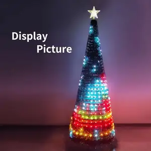 Оптовая продажа, праздничное освещение, Рождественское украшение, умное освещение для рождественской елки, светодиодное освещение с управлением через приложение для сотового телефона