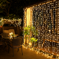 Guirlande lumineuse LED pour intérieur et extérieur, Noël, fête, mariage, vacances, 3M*3M 300LED avec étanchéité IP44 et télécommande