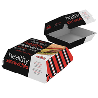 KFC-caja de embalaje de comida rápida, papel de impresión personalizado, patatas fritas, hamburguesa, venta al por mayor
