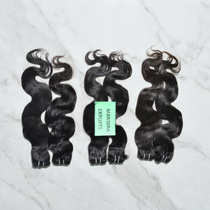 Extensiones de Cabello Humano Virgen Indio 100% Sin Procesar, Ondulado, de 10 a 36 Pulgadas, Sin Químicos, Color Negro - Product Image 1
