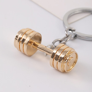 Vente en gros d'haltères à la mode en stock en usine porte-clés coréen pendentif pour couple d'hommes porte-clés personnalisé pour femmes accessoires de fitness - Product Image 4