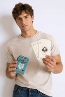 Cartes à jouer personnalisées avec logo pour mariage, papier artistique brillant et boîte cadeau personnalisée
