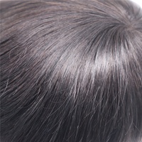 Perruques Lace Front wig naturelles pour vieil homme, cheveux toupet, ligne de cheveux Invisible, tailles multiples, 8 pouces
