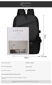 <span class=keywords><strong>Sac</strong></span> <span class=keywords><strong>à</strong></span> <span class=keywords><strong>dos</strong></span> <span class=keywords><strong>tendance</strong></span> 2026 Couple Grande capacité <span class=keywords><strong>Sac</strong></span> <span class=keywords><strong>à</strong></span> <span class=keywords><strong>dos</strong></span> pour femmes et hommes Noir Imperméable Sacs <span class=keywords><strong>à</strong></span> <span class=keywords><strong>dos</strong></span> scolaires pour adolescents - Product Image 3