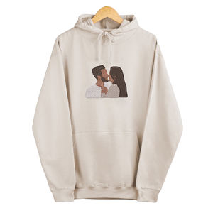 Sweat-shirt à capuche pour couple pour la Saint-Valentin, taille américaine, style gothique d'hiver, broderies de photos et d'animaux, <span class=keywords><strong>avatar</strong></span> d'animal de compagnie - Product Image 1