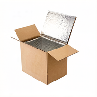 Boîte d'expédition isotherme personnalisée avec doublure thermique en aluminium pour l'emballage de livraison en chaîne du froid des aliments surgelés
