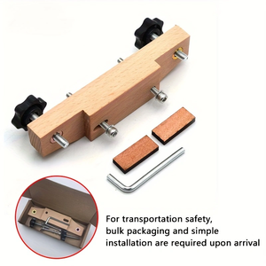 Pince de pont de <span class=keywords><strong>guitare</strong></span> en bois pour débutants, outils de <span class=keywords><strong>luthier</strong></span> acoustique avec joint en liège et clé en L pour <span class=keywords><strong>guitare</strong></span> classique/acoustique - Product Image 2