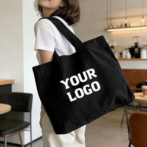 Natural Color Extra Large Cotton Canvas Tote Bag With Logo Printing for Women and for Shopping - Product Image 1