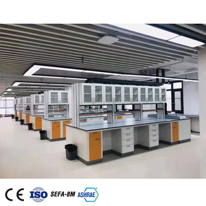 Muebles de laboratorio comercial escolar Mesa de laboratorio comercial Banco de laboratorio de isla con gabinetes en la universidad - Product Image 2