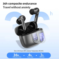 Auriculares Inalámbricos TWS Bluetooth BT5.3, Auriculares para Juegos de Latencia Ultrabaja, Resistentes al Agua IPX5, con Reducción de Ruido