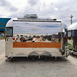 Camión de Comida Comercial Vintage de Acero Inoxidable con Diseño de 4 Ruedas para Hot Dogs, Helados, Comida Rápida, Venta Ambulante y Camping - Product Image 3