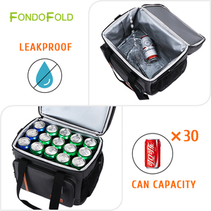 Fondofold grande borsa termica isolata ufficio/scuola/pranzo/spiaggia Picnic a prova di perdite a prova di perdite tracolla staccabile Oxford - Product Image 4