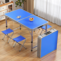 Table et chaises pliantes en aluminium et MDF de 180 cm (6 pieds) pour événements, usage extérieur ou intérieur, pour mobilier de jardin - Vente en gros