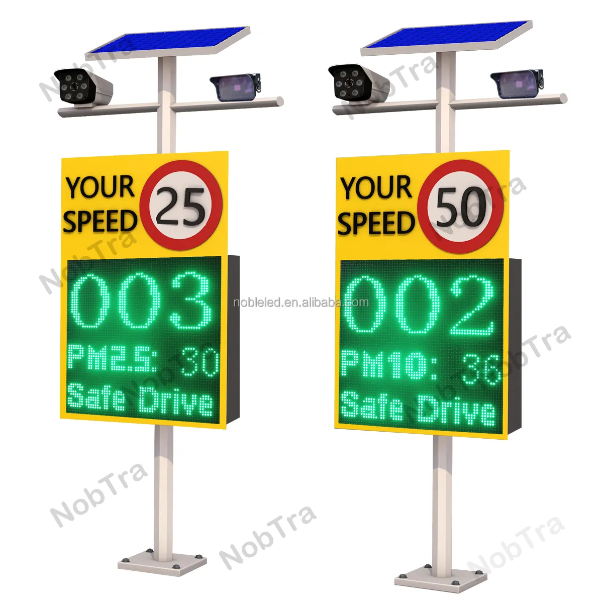 Outdoor road radar speed limit board digital traffic LED sign dynamic LED display