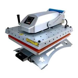 Silver Swing away Heat Press Machine with Drawer 38*38 Sublimation Transfer Clamshell pressing 40*50